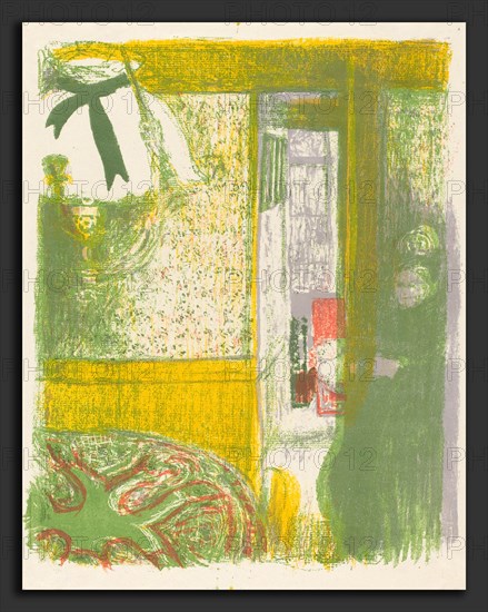 Edouard Vuillard (French, 1868 - 1940), Interior with Hanging Lamp (Interieur a la suspension), 1899, color lithograph on china paper