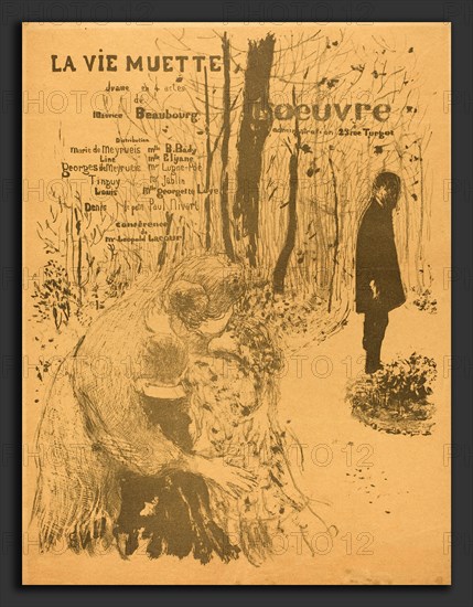 Edouard Vuillard (French, 1868 - 1940), La Vie muette, 1894, lithograph in green-black on wove paper