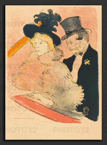 Henri de Toulouse-Lautrec (French, 1864 - 1901), At the Concert (Au concert), 1896, 4-color lithograph [poster]