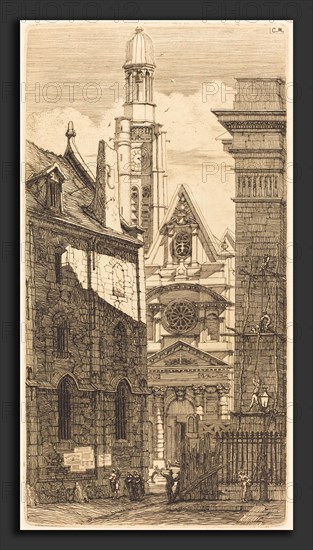 Charles Meryon (French, 1821 - 1868), Saint-Etienne-du-Mont, Paris (Church of St. Stephen of the Mount, Paris), 1852, etching on laid paper