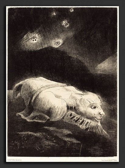 Odilon Redon (French, 1840 - 1916), Quand s'eveillait la Vie au Fon de la  matiere obscure, When life was awakening in the depths of obscure matter, 1883, lithograph