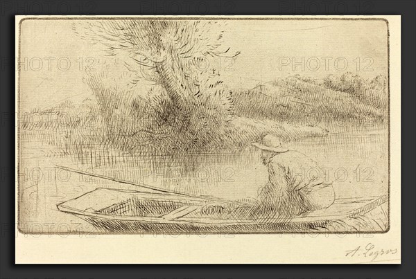 Alphonse Legros, Along the Thames (Sur la Tamise), French, 1837 - 1911, drypoint