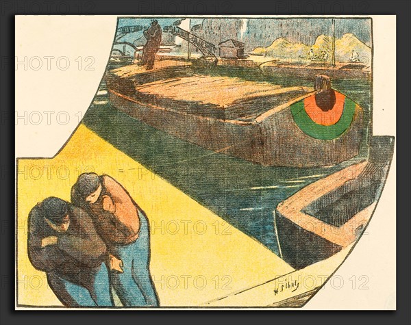 Henri-Gabriel Ibels (French, 1867 - 1936), Boubouroche; Valet de coeur, 1892-1893, 4-color lithograph on laid paper [proof before letters]