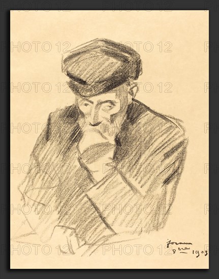 Jean-Louis Forain, Renoir (fourth plate), French, 1852 - 1931, 1905, transfer lithograph
