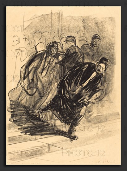 Jean-Louis Forain, The Lawyer Pursued, French, 1852 - 1931, 1915, lithograph