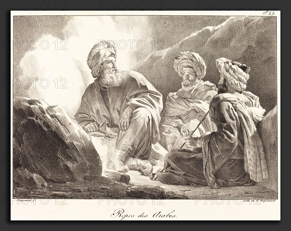 Alexandre-Evariste Fragonard (French, 1780 - 1850), Repos des Arabes, c. 1820, lithograph on wove paper