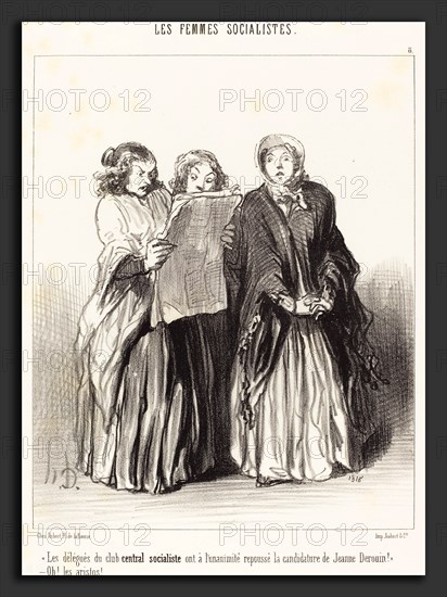 Honoré Daumier (French, 1808 - 1879), Les Délégués du club central socialiste ont repoussé, 1849, lithograph