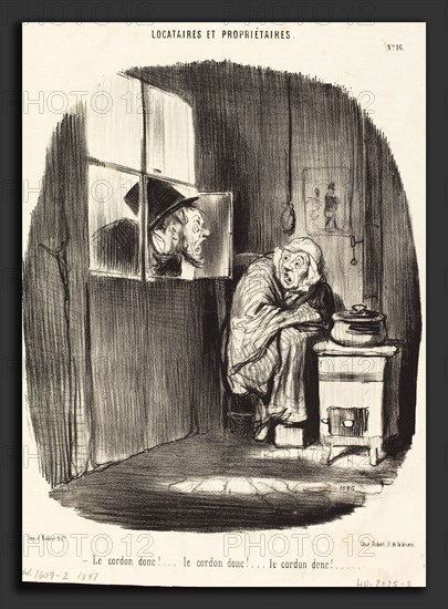 Honoré Daumier (French, 1808 - 1879), Le Cordon donc!, 1847, lithograph on newsprint