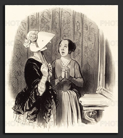 Honoré Daumier (French, 1808 - 1879), Un Chapeau PamÃ¨la, 1845, lithograph