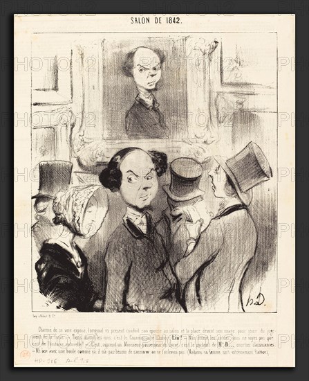 Honoré Daumier (French, 1808 - 1879), Charmé de se voir exposé, 1841, lithograph on newsprint