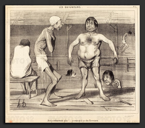 Honoré Daumier (French, 1808 - 1879), Je n'y redescends plus! je crois, 1839, lithograph on newsprint