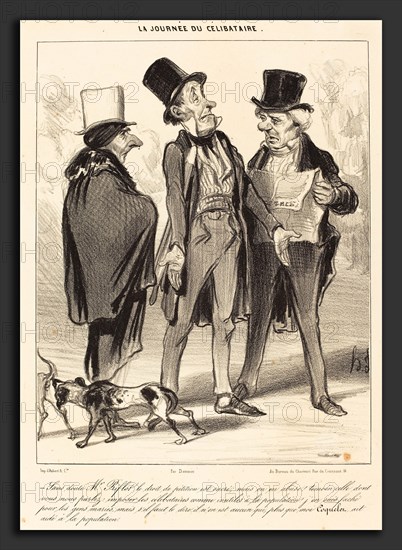 Honoré Daumier (French, 1808 - 1879), Sans doute M. Riflot le droit, 1839, crayon lithograph in black on wove paper