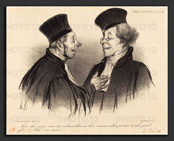Honoré Daumier (French, 1808 - 1879), Mon cher! vous vous Ãªtes admirablement évanoui, 1838, lithograph on newsprint