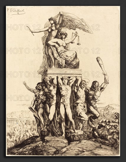 François-Nicolas Chifflart, The Triumph of Justice and Truth, French, 1825 - 1901, 1865, etching with drypoint on laid paper