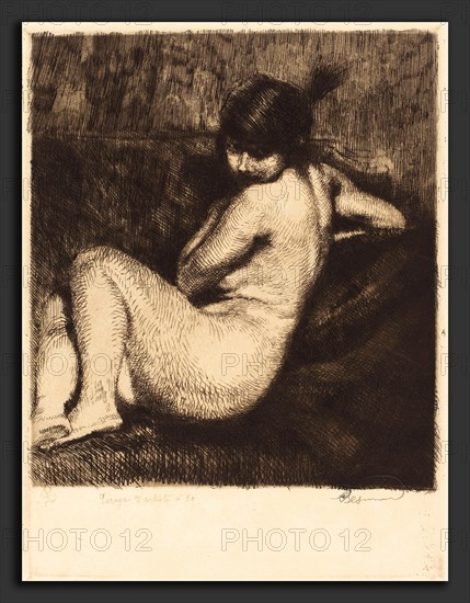 Albert Besnard, The Feathered Turban (Le turban à aigrette), French, 1849 - 1934, 1901, etching, drypoint, and aquatint in black on wove paper