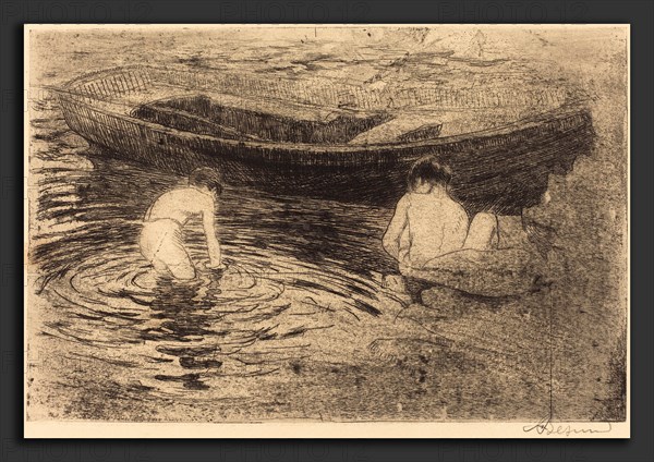 Albert Besnard (French, 1849 - 1934), Bathing at Talloires (La baignade Ã  Talloires), 1888, etching and aquatint