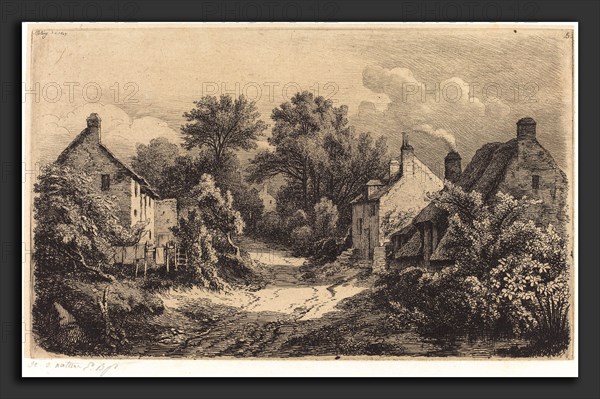 EugÃ¨ne Bléry (French, 1805 - 1887), Le chemin de Garens (The Road to Garens), published 1849, etching on chine collé
