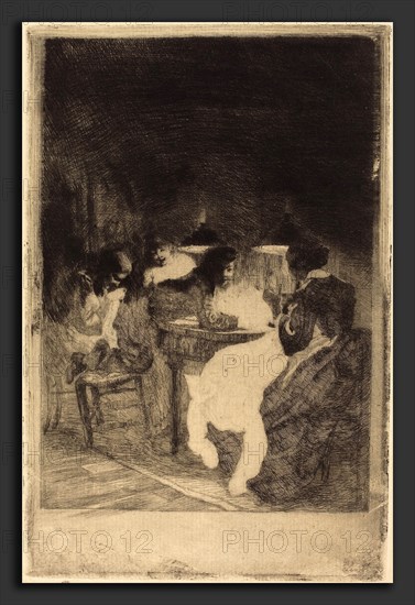 Albert Besnard (French, 1849 - 1934), The Childhood of Pierre Clémenceau (L'Enfance de Pierre Clémenceau), 1885, etching on laid paper