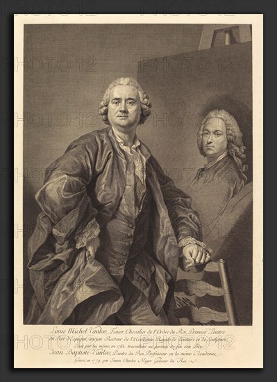 Simon Charles Miger after Louis Michel Van Loo (French, 1736 - 1820), Louis Michel Vanloo, 1779, engraving with etching on wove paper