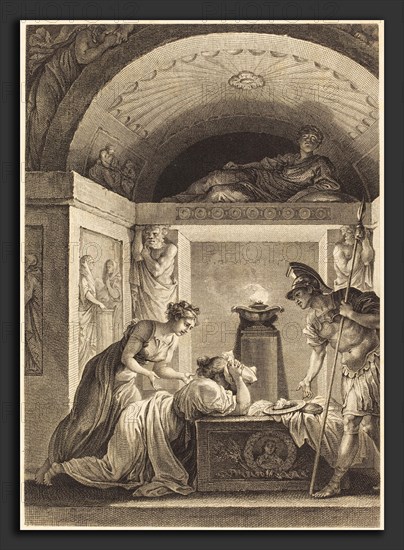 Jean-Louis Delignon and Antoine-Jean Duclos after Jean-Honoré Fragonard (French, 1755 - c. 1804), La matrone d'Ephese, 1793, etching and engraving