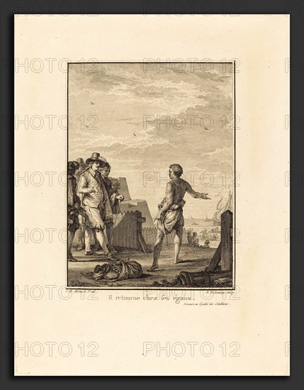 Nicolas Delaunay after Jean-Michel Moreau (French, 1739 - 1792), Discours sur l'égalité des conditions: Il retourne chez ses égaux, 1778, etching and engraving