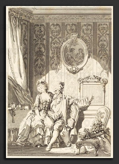 Jean Dambrun after Jean-Honoré Fragonard (French, 1741 - 1808 or after), Le calendrier des viellards, etching