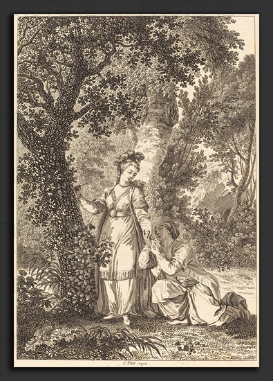 Louis Petit after Jean-Honoré Fragonard (French, 1760 - c. 1812), La fiancee du roi de Garbe: L'arbre, etching