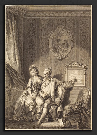 Jean Dambrun after Jean-Honoré Fragonard (French, 1741 - 1808 or after), Le calendrier des viellards, etching and engraving