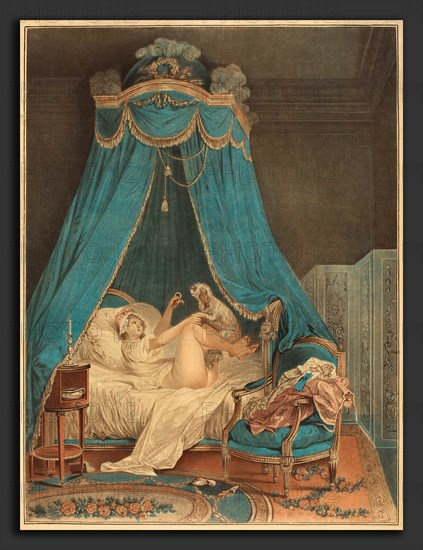 Jean-Baptiste Chapuy after Nicolas Lavreince (French, c. 1760 - 1802), Le petit favori, color aquatint and etching