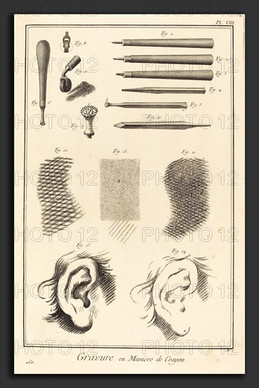 Antonio Baratta after A.-J. Defehrt (Italian, 1724 - 1787), Gravure en Maniere de Crayon: pl. VIII, 1771-1779, engraving and crayon-manner engraving on laid paper