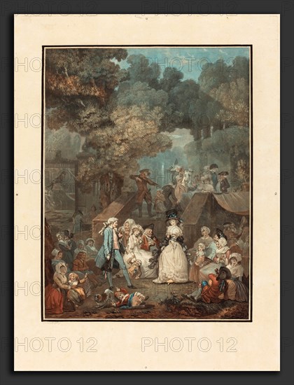 Philibert-Louis Debucourt (French, 1755 - 1832), La Noce au Chateau, 1789, color aquatint and etching