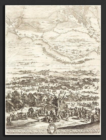 Jacques Callot (French, 1592 - 1635), The Siege of Breda [plate 5 of 6], 1627-1628, etching