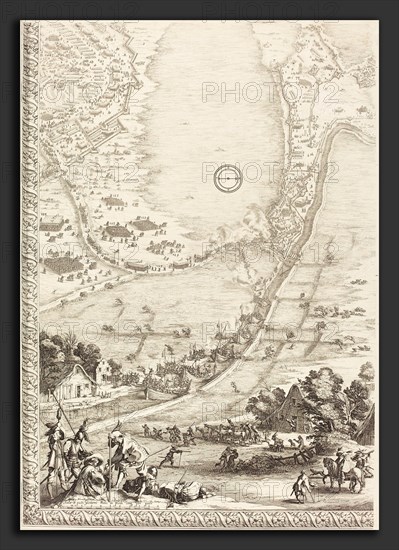 Jacques Callot (French, 1592 - 1635), The Siege of Breda [plate 4 of 6], 1627-1628, etching