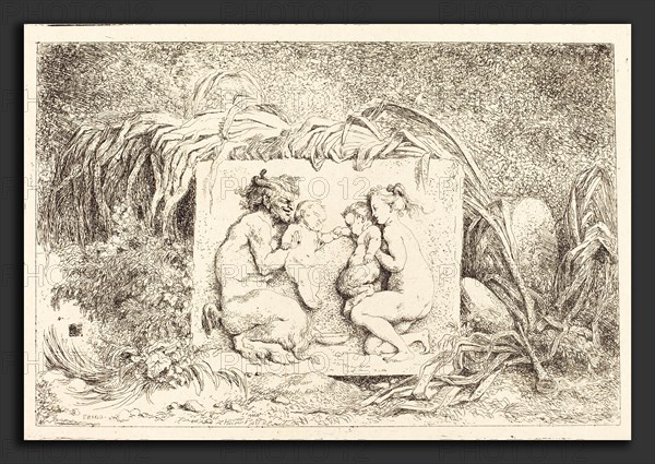 Jean-Honoré Fragonard (French, 1732 - 1806), The Satyr's Family (La famille du satyre), 1763, etching