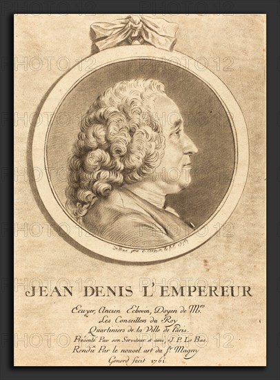Pierre Gonord after Charles-Nicolas Cochin II (French, active c. 1755 - active c. 1761), Jean Denis L'Empereur, 1761, crayon-manner engraving on laid paper