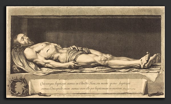 Nicolas de Plattemontagne after Philippe de Champaigne (French, 1631 - 1706), The Body of Christ, 1654, engraving on laid paper
