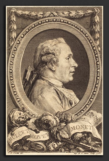 Augustin de Saint-Aubin after Charles-Nicolas Cochin II (French, 1736 - 1807), Jean Monnet, 1765, etching on laid paper