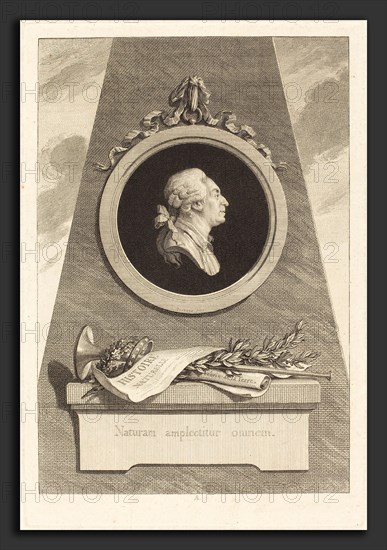 Augustin de Saint-Aubin after Piat Joseph Sauvage (French, 1736 - 1807), Comte de Buffon, 1798, engraving over etching on laid paper