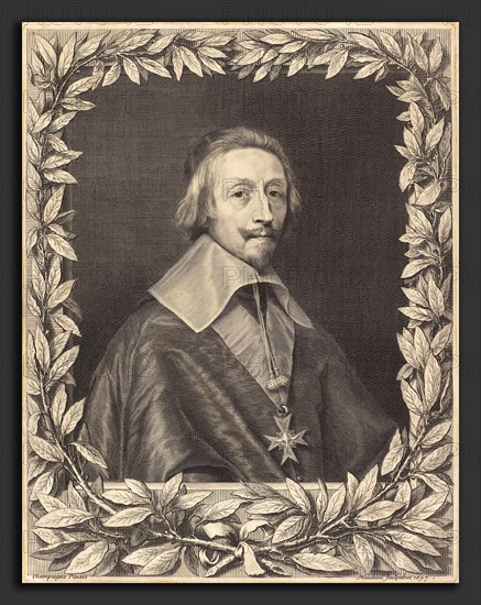 Robert Nanteuil after Philippe de Champaigne (French, 1623 - 1678), Cardinal Richelieu, 1657, engraving