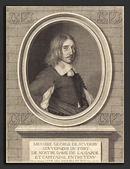 Robert Nanteuil (French, 1623 - 1678), Georges de Scudery, 1654, engraving