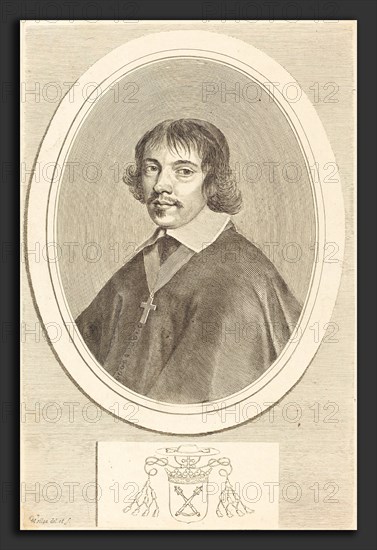 Claude Mellan (French, 1598 - 1688), Jean-FranÃ§ois Paul de Gondi, Cardinal of Retz, engraving on laid paper