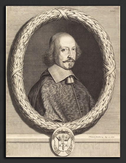 Robert Nanteuil (French, 1623 - 1678), Cardinal Jules Mazarin, 1656, engraving