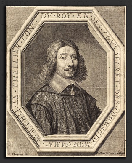 Jean Morin after Philippe de Champaigne (French, c. 1600 - 1650), Michel le Tellier, etching, engraving, and stippling on laid paper