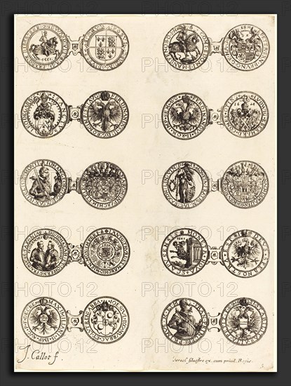 Jacques Callot (French, 1592 - 1635), Coins [plate 5], etching