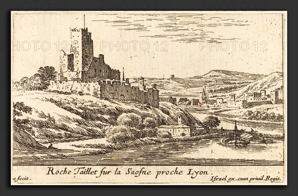 IsraÃ«l Silvestre (French, 1621 - 1691), Roche Taillet sur la Saosne proche Lyon, etching