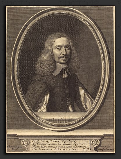Robert Nanteuil after Philippe de Champaigne (French, 1623 - 1678), Vincent Voiture, 1649, engraving