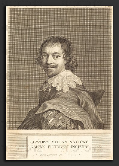 Claude Mellan (French, 1598 - 1688), Self-Portrait, 1635, engraving on laid paper
