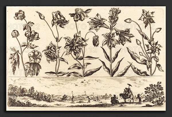 Nicolas Cochin after Balthasar Moncornet (French, 1610 - 1686), Flower Print no.6, 1645, etching