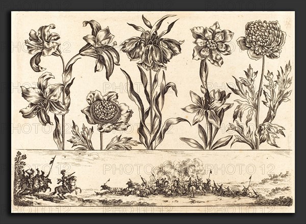 Nicolas Cochin after Balthasar Moncornet (French, 1610 - 1686), Flower Print no.8, 1645, etching