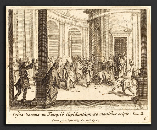 Jacques Callot (French, 1592 - 1635), Stoning of Jesus, 1635, etching